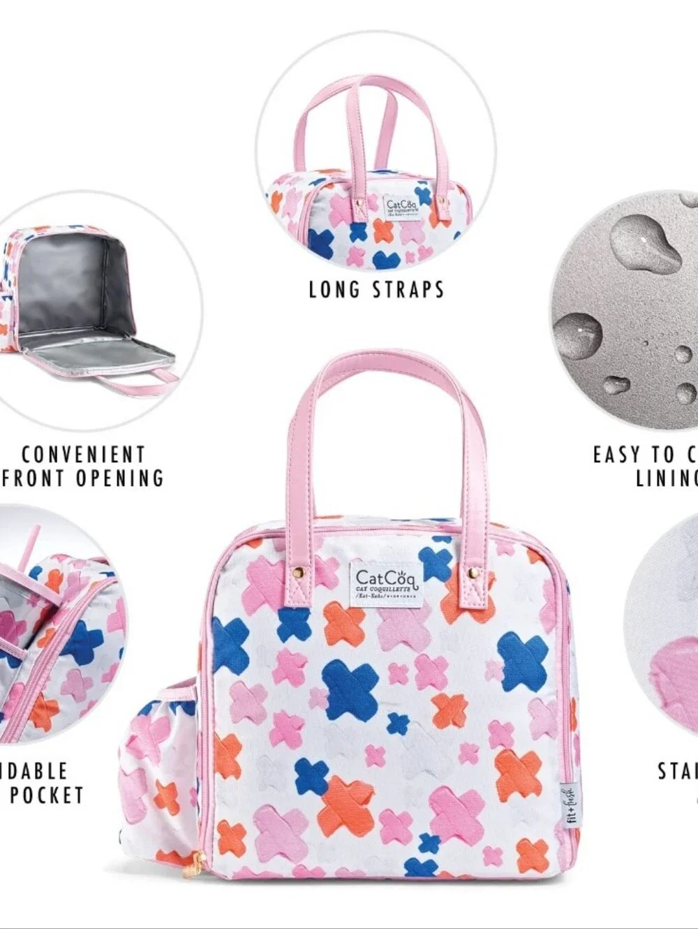 Cat & Co. Pink Floral Lunch Set with Insulated Tote and Tumbler